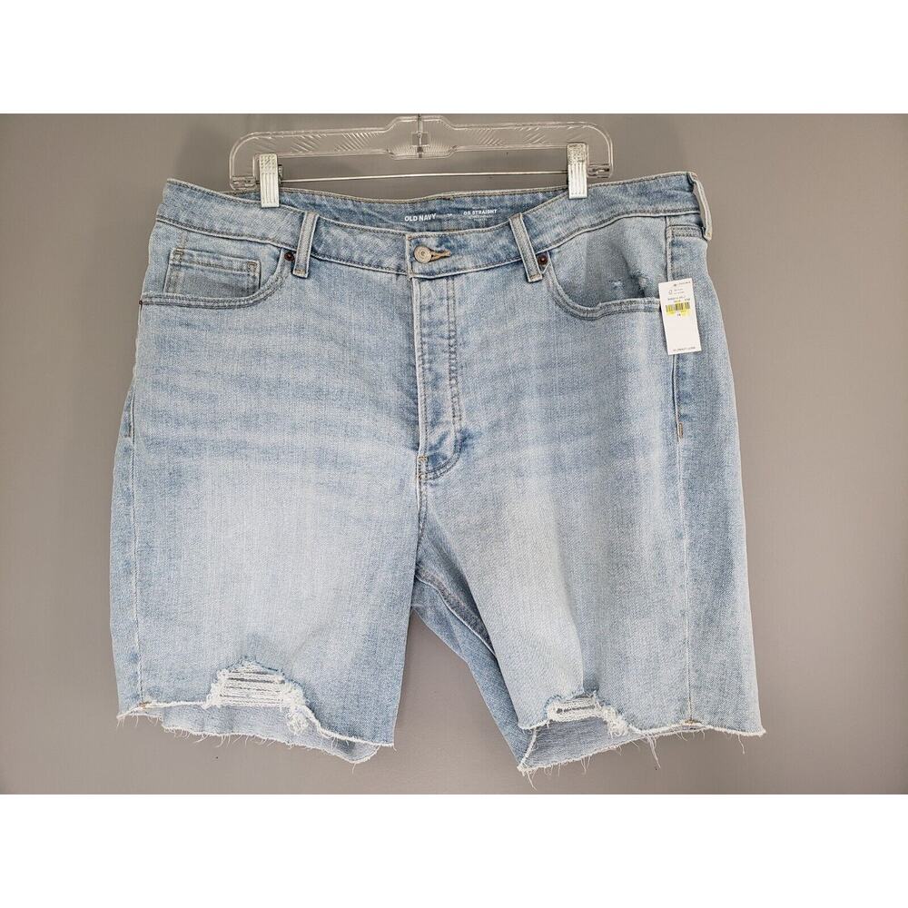 NEW Old Navy HIGH RISE Size 18 OG STRAIGHT Cut Off Distressed Jean Shorts